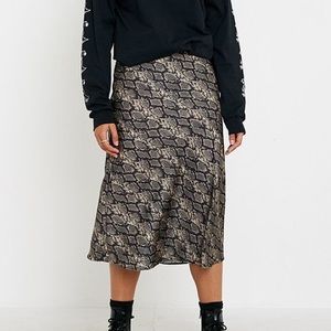 Snakeskin Urban Outfitters Midi Skirt